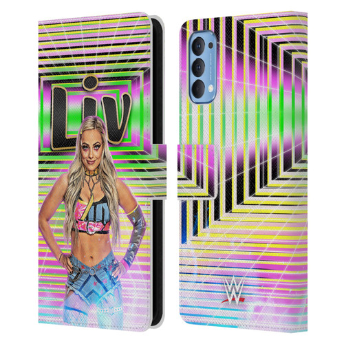 WWE Liv Morgan Portrait Leather Book Wallet Case Cover For OPPO Reno 4 5G