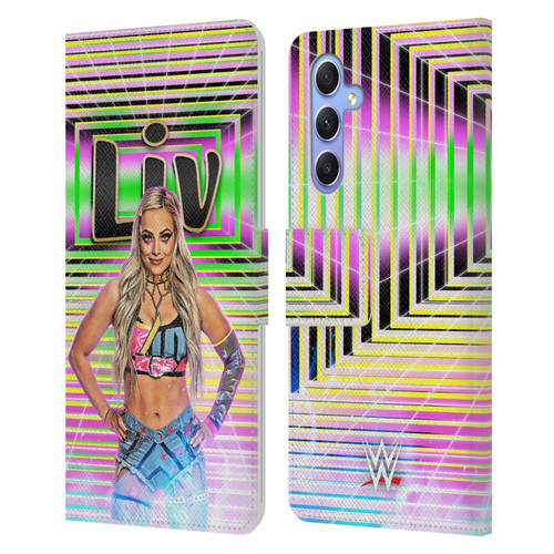 WWE Liv Morgan Portrait Leather Book Wallet Case Cover For Samsung Galaxy A34 5G