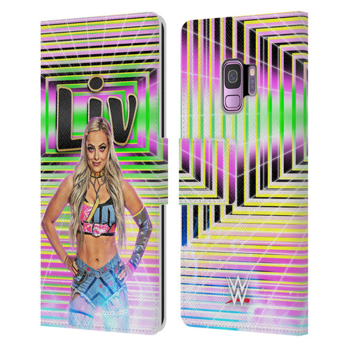 WWE Liv Morgan Portrait Leather Book Wallet Case Cover For Samsung Galaxy S9