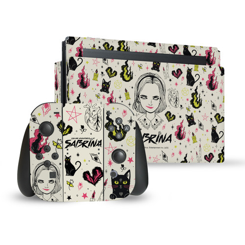 Chilling Adventures of Sabrina Graphics Pattern Illustration Vinyl Sticker Skin Decal Cover for Nintendo Switch Bundle