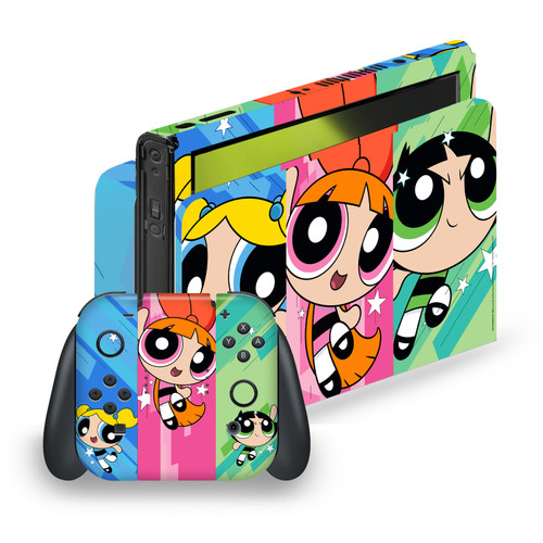 The Powerpuff Girls Graphics Group Oversized Vinyl Sticker Skin Decal Cover for Nintendo Switch OLED Bundle