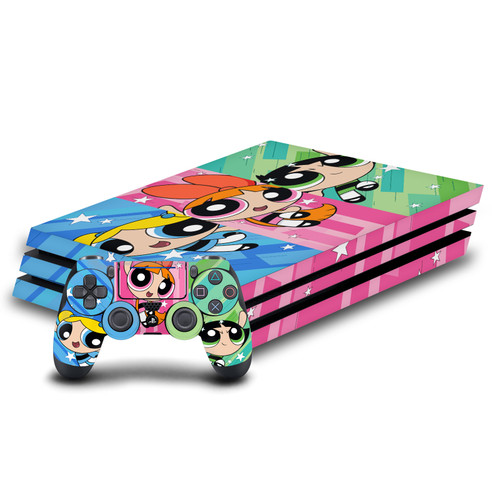 The Powerpuff Girls Graphics Group Oversized Vinyl Sticker Skin Decal Cover for Sony PS4 Pro Bundle
