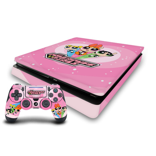 The Powerpuff Girls Graphics Group Vinyl Sticker Skin Decal Cover for Sony PS4 Slim Console & Controller