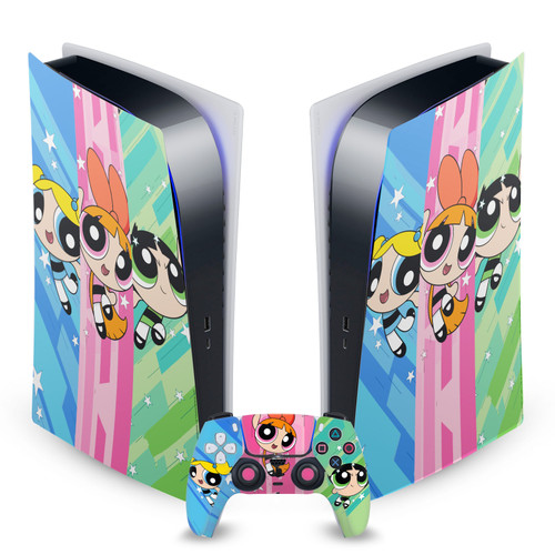 The Powerpuff Girls Graphics Group Oversized Vinyl Sticker Skin Decal Cover for Sony PS5 Digital Edition Bundle