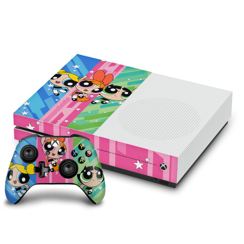 The Powerpuff Girls Graphics Group Oversized Vinyl Sticker Skin Decal Cover for Microsoft One S Console & Controller