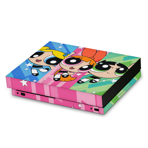 The Powerpuff Girls Graphics Group Oversized Vinyl Sticker Skin Decal Cover for Microsoft Xbox One X Console