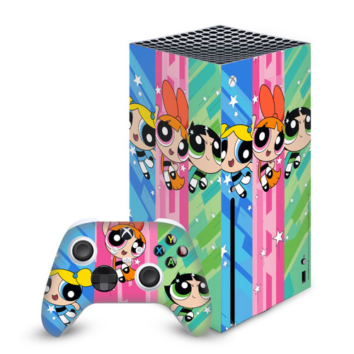 The Powerpuff Girls Graphics Group Oversized Vinyl Sticker Skin Decal Cover for Microsoft Series X Console & Controller