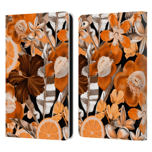 Anis Illustration Graphics Flower & Fruit Orange Leather Book Wallet Case Cover For Apple iPad Air 2 (2014)