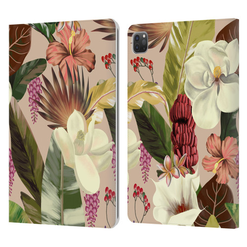Anis Illustration Graphics New Tropicals Leather Book Wallet Case Cover For Apple iPad Pro 11 2020 / 2021 / 2022