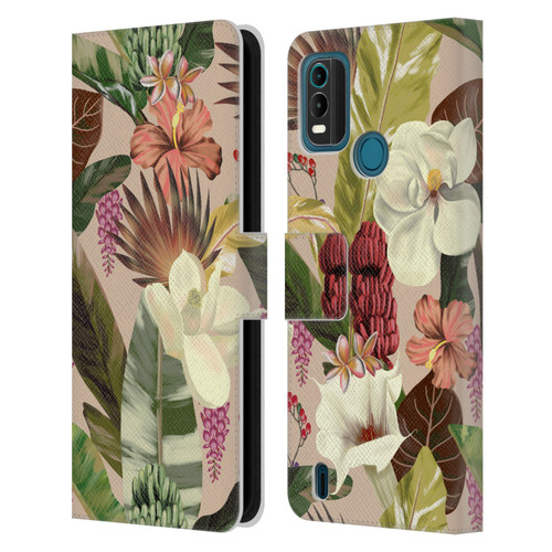 Anis Illustration Graphics New Tropicals Leather Book Wallet Case Cover For Nokia G11 Plus