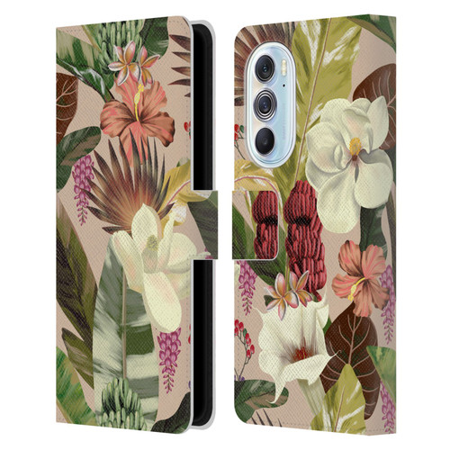 Anis Illustration Graphics New Tropicals Leather Book Wallet Case Cover For Motorola Edge X30