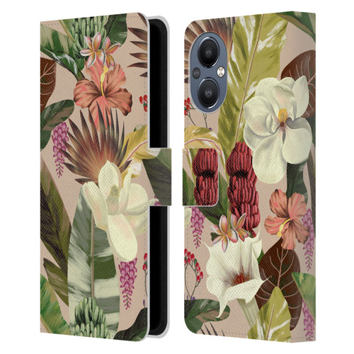 Anis Illustration Graphics New Tropicals Leather Book Wallet Case Cover For OnePlus Nord N20 5G