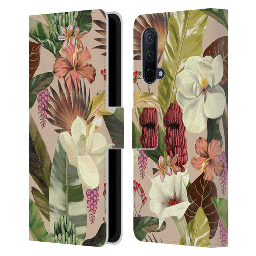 Anis Illustration Graphics New Tropicals Leather Book Wallet Case Cover For OnePlus Nord CE 5G