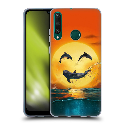 Vincent Hie Graphics Dolphins Smile Soft Gel Case for Huawei Y6p