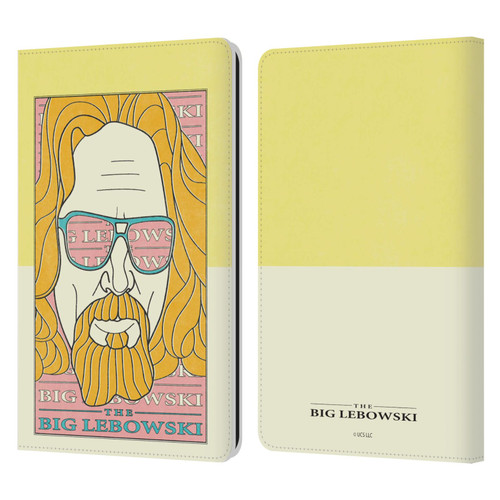 The Big Lebowski Graphics The Dude Head Leather Book Wallet Case Cover For Amazon Kindle Paperwhite 1 / 2 / 3