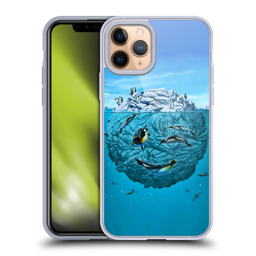 Vincent Hie Graphics Penguin Wink Soft Gel Case for Apple iPhone 11 Pro