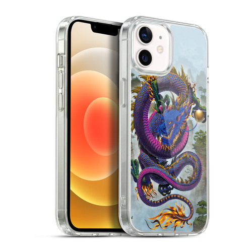 Vincent Hie Graphics Good Fortune Dragon Blue Soft Gel Case for Apple iPhone 12 / iPhone 12 Pro & MagSafe