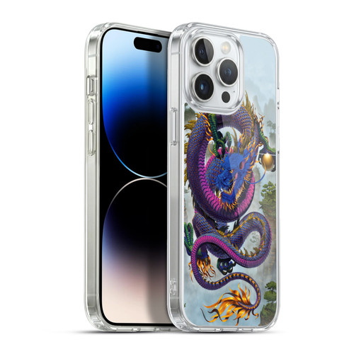 Vincent Hie Graphics Good Fortune Dragon Blue Soft Gel Case for Apple iPhone 13 Pro Max & MagSafe