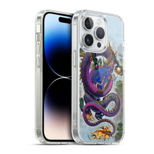 Vincent Hie Graphics Good Fortune Dragon Blue Soft Gel Case for Apple iPhone 13 Pro & MagSafe