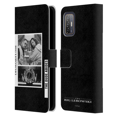 The Big Lebowski Graphics Black And White Leather Book Wallet Case Cover For HTC Desire 21 Pro 5G
