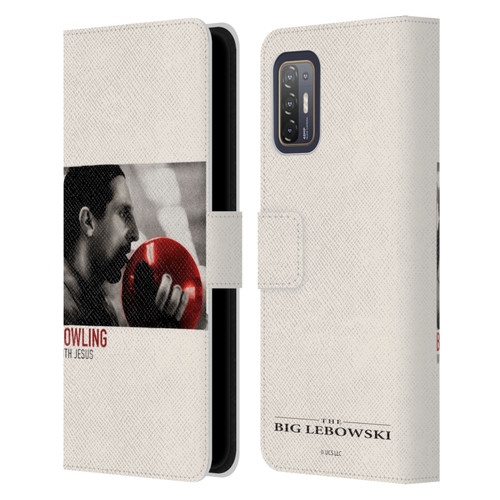 The Big Lebowski Graphics Bowling With Jesus Leather Book Wallet Case Cover For HTC Desire 21 Pro 5G