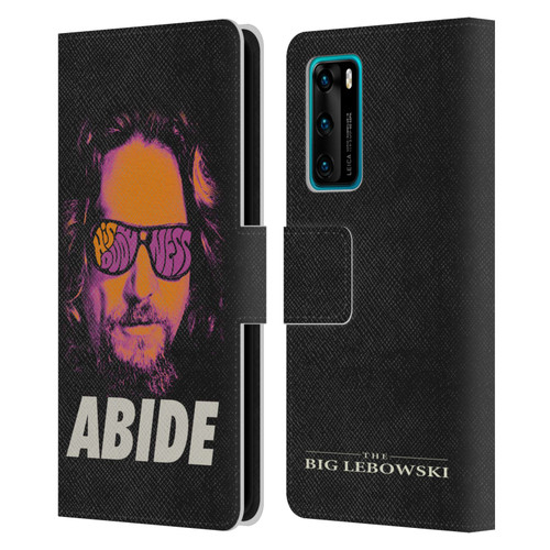 The Big Lebowski Graphics The Dude Neon Leather Book Wallet Case Cover For Huawei P40 5G