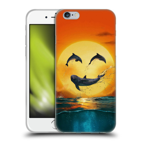 Vincent Hie Graphics Dolphins Smile Soft Gel Case for Apple iPhone 6 / iPhone 6s