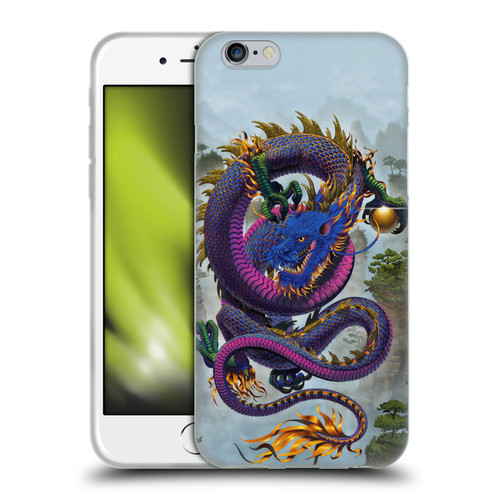 Vincent Hie Graphics Good Fortune Dragon Blue Soft Gel Case for Apple iPhone 6 / iPhone 6s