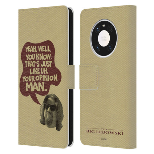 The Big Lebowski Graphics The Dude Opinion Leather Book Wallet Case Cover For Huawei Mate 40 Pro 5G
