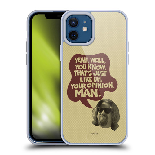The Big Lebowski Graphics The Dude Opinion Soft Gel Case for Apple iPhone 12 / iPhone 12 Pro