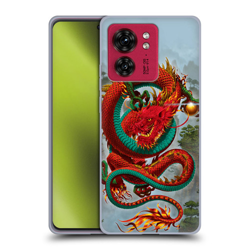 Vincent Hie Graphics Good Fortune Dragon Soft Gel Case for Motorola Moto Edge 40