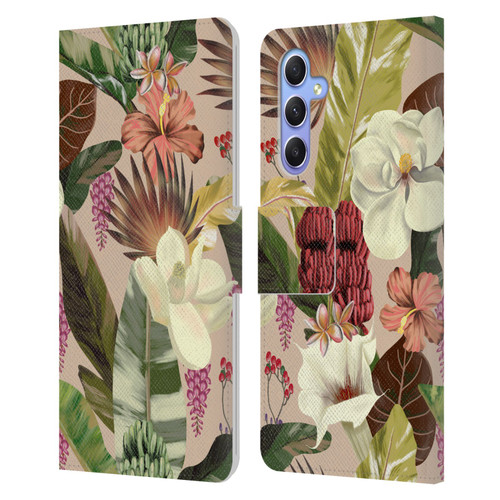 Anis Illustration Graphics New Tropicals Leather Book Wallet Case Cover For Samsung Galaxy A34 5G