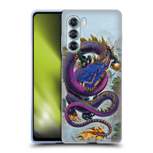 Vincent Hie Graphics Good Fortune Dragon Blue Soft Gel Case for Motorola Edge S30 / Moto G200 5G
