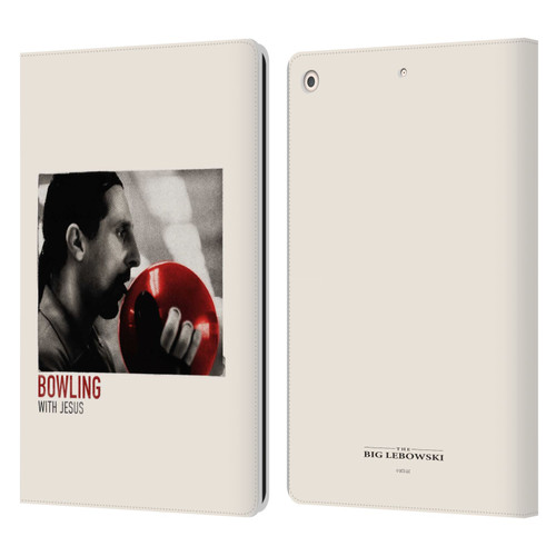 The Big Lebowski Graphics Bowling With Jesus Leather Book Wallet Case Cover For Apple iPad 10.2 2019/2020/2021