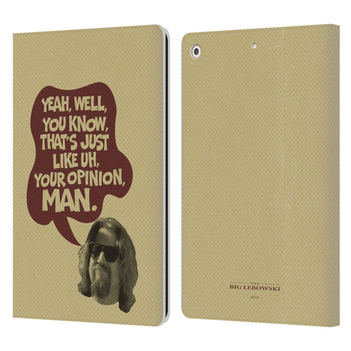 The Big Lebowski Graphics The Dude Opinion Leather Book Wallet Case Cover For Apple iPad 10.2 2019/2020/2021