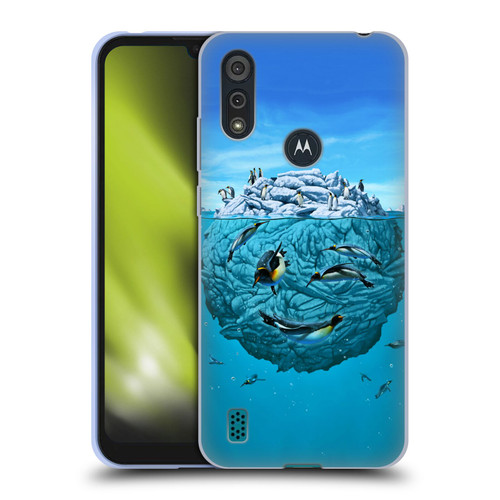 Vincent Hie Graphics Penguin Wink Soft Gel Case for Motorola Moto E6s (2020)