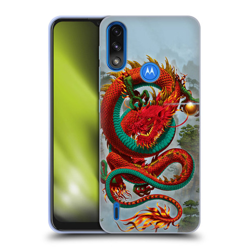 Vincent Hie Graphics Good Fortune Dragon Soft Gel Case for Motorola Moto E7 Power / Moto E7i Power