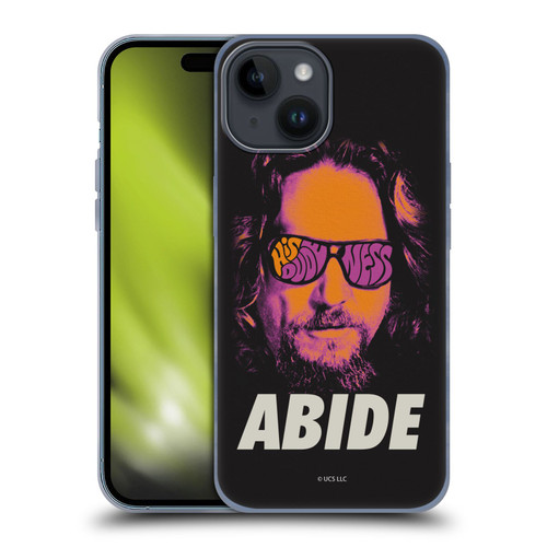 The Big Lebowski Graphics The Dude Neon Soft Gel Case for Apple iPhone 15