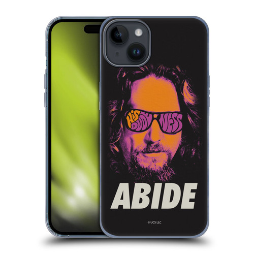 The Big Lebowski Graphics The Dude Neon Soft Gel Case for Apple iPhone 15 Plus