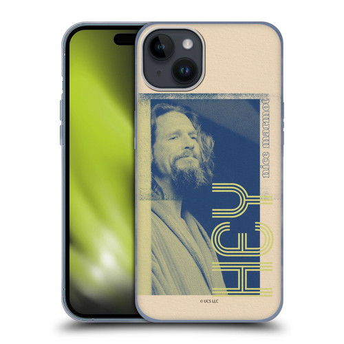 The Big Lebowski Graphics The Dude Soft Gel Case for Apple iPhone 15 Plus