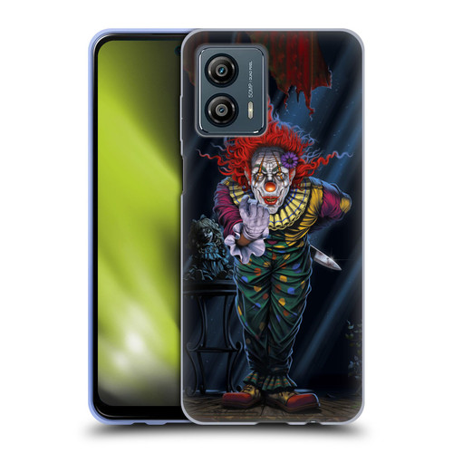Vincent Hie Graphics Surprise Clown Soft Gel Case for Motorola Moto G53 5G