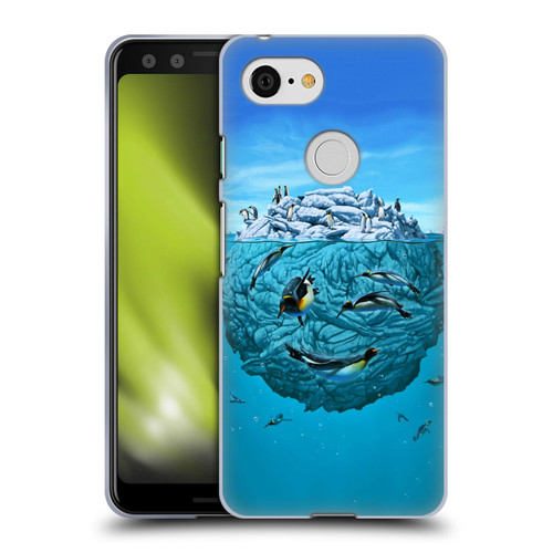 Vincent Hie Graphics Penguin Wink Soft Gel Case for Google Pixel 3