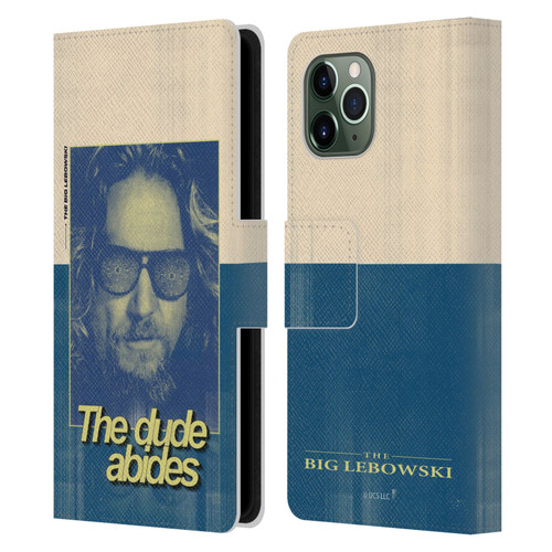 The Big Lebowski Graphics The Dude Abides Leather Book Wallet Case Cover For Apple iPhone 11 Pro