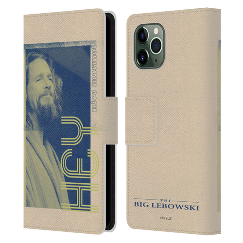 The Big Lebowski Graphics The Dude Leather Book Wallet Case Cover For Apple iPhone 11 Pro