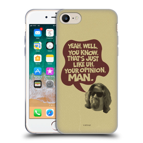 The Big Lebowski Graphics The Dude Opinion Soft Gel Case for Apple iPhone 7 / 8 / SE 2020 & 2022