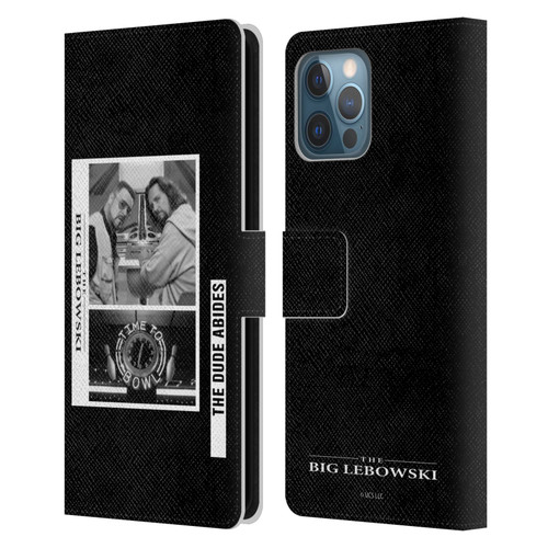 The Big Lebowski Graphics Black And White Leather Book Wallet Case Cover For Apple iPhone 12 Pro Max