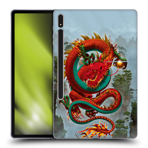 Vincent Hie Graphics Good Fortune Dragon Soft Gel Case for Samsung Galaxy Tab S8 Plus