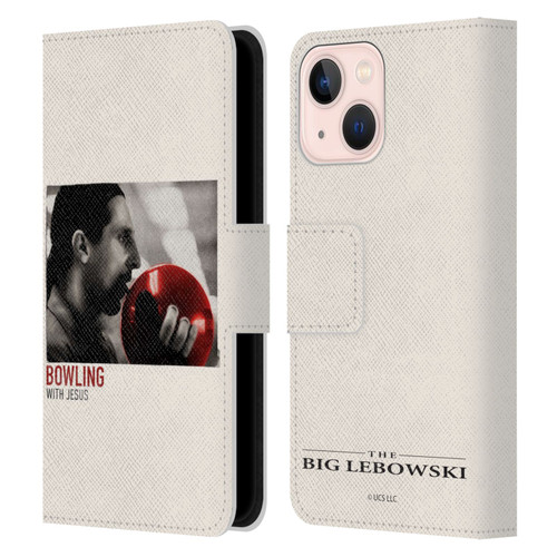 The Big Lebowski Graphics Bowling With Jesus Leather Book Wallet Case Cover For Apple iPhone 13 Mini