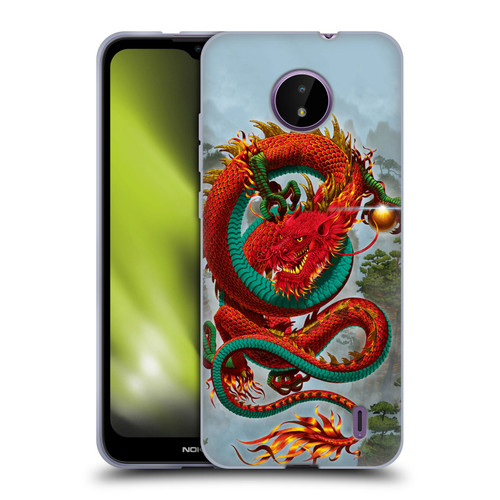 Vincent Hie Graphics Good Fortune Dragon Soft Gel Case for Nokia C10 / C20