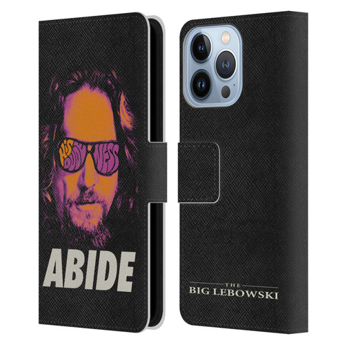 The Big Lebowski Graphics The Dude Neon Leather Book Wallet Case Cover For Apple iPhone 13 Pro